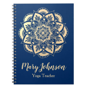 Carnet Teacher Gold Blue Mandala