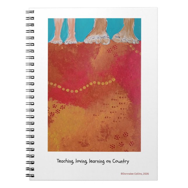 Carnet Teaching, loving, learning on Country note book (Devant)
