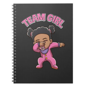 Carnet Team Girl Genre Reveal Party Dabbing Black Baby