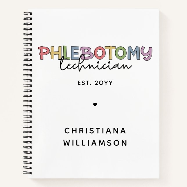 Carnet Technicien en pharmacie sur mesure PBT Phlebotomie (Devant)