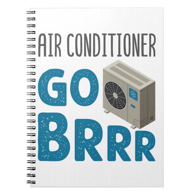 Carnet Technicien HVAC Tech Climatiseur Aller Brr (Devant)