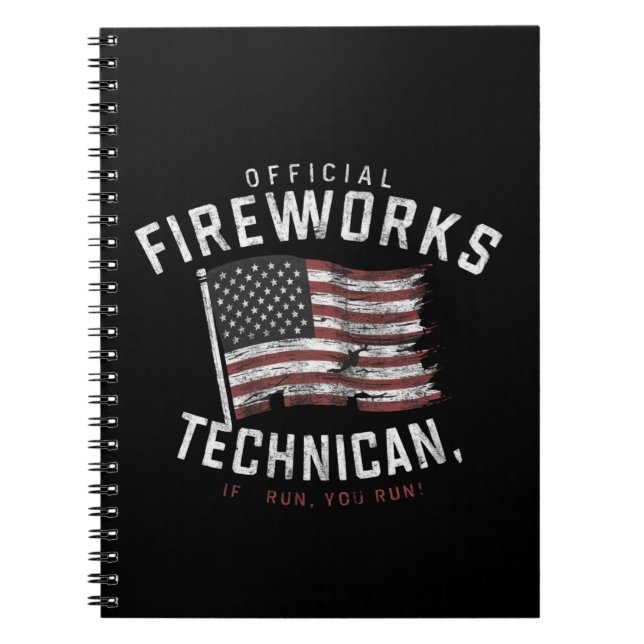 Carnet Technicien officiel de feux d'artifice Si je cours (Devant)
