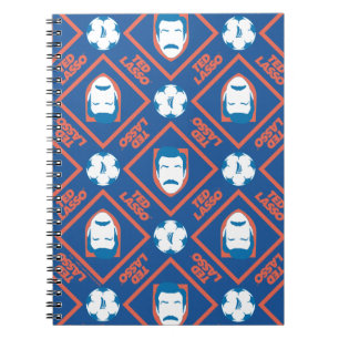 Carnet Ted Lasso   Motif de diamant face et balle