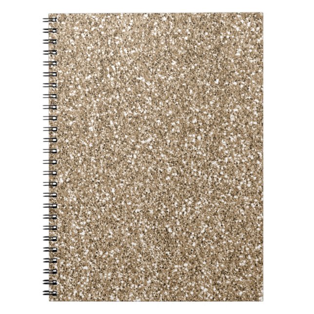 Carnet Teddy Bear Brown Gold Glitter         (Devant)