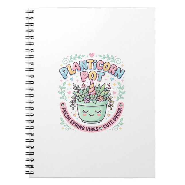 Carnet Tee-shirt graphique design graphique Pot Licorne P (Devant)