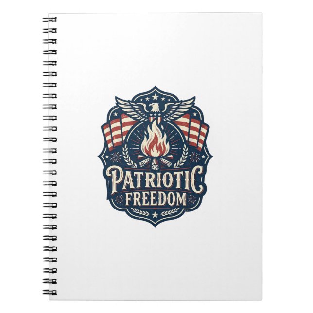 Carnet Tee-shirt graphique vectoriel nuit de feu patrioti (Devant)