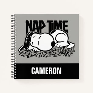 Carnet Tee - shirt Snoopy Nap Time Ajouter Votre Nom