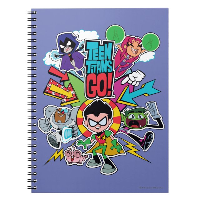 Carnet Teen Titans Go! | Équipe Flèche Graphique (Devant)