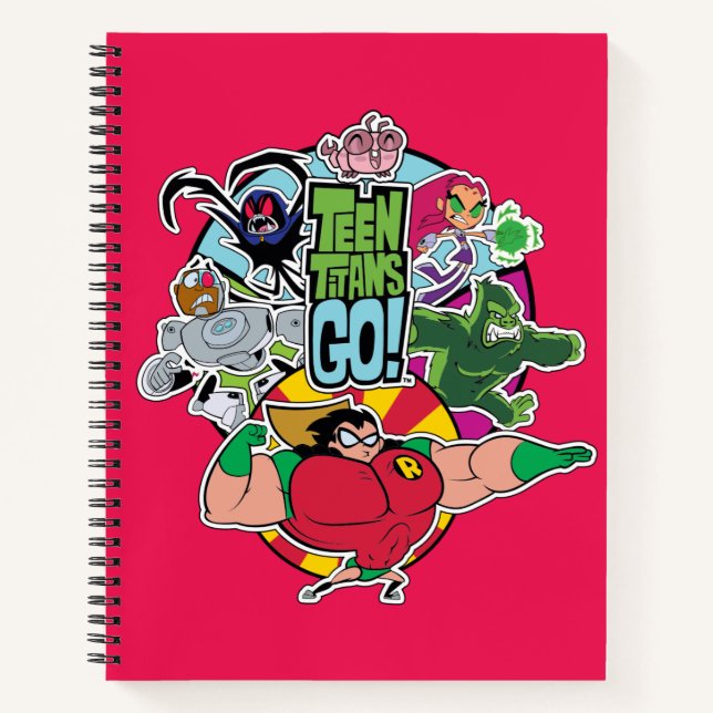 Carnet Teen Titans Go! | Équipe graphique de groupe (Devant)