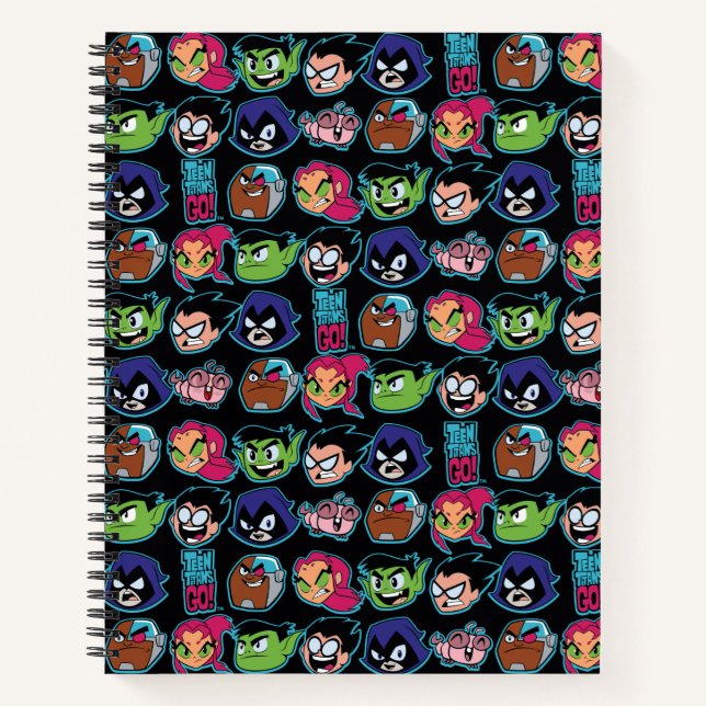 Carnet Teen Titans Go! | Motif Têtes de Titans (Devant)