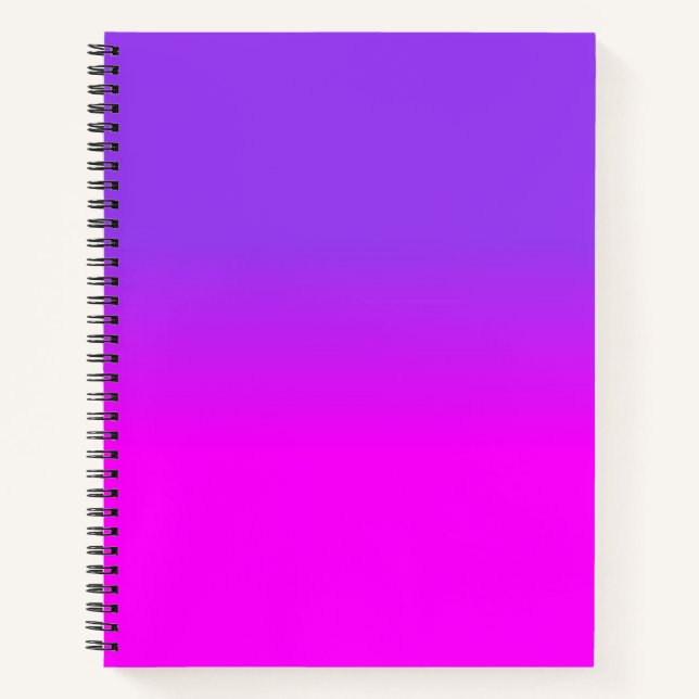 Carnet Teinte couleur couleur violet néon et rose chaud (Devant)