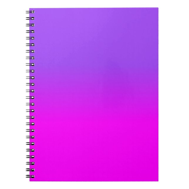 Carnet Teinte ombrée violet néon et rose chaud dégradé de (Devant)