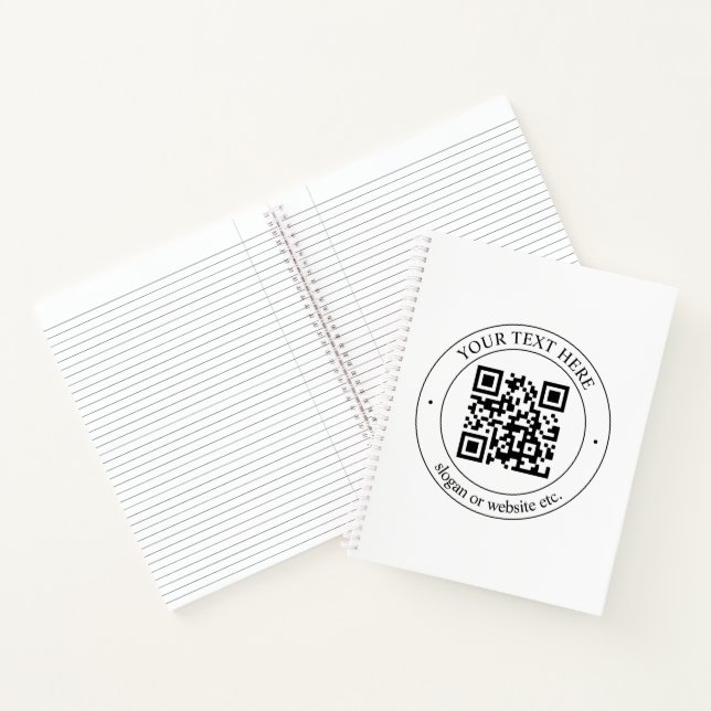 Carnet Téléchargez votre propre code QR et votre texte pe (Intérieur)