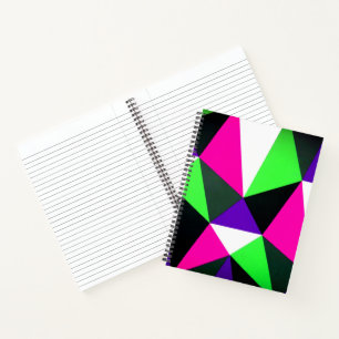 Carnet Téméraire 80s Color Block Neon Green Rose Purple