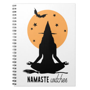 Carnet Témoins de yoga d'Halloween contemporain