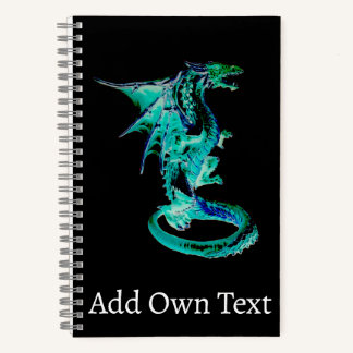 Carnet Tempest Blue Dragon Illustration Ocean Artwork -> 