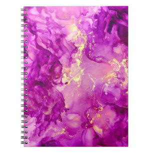 Carnet Tempête électrique Purple Gold tendance, féminin
