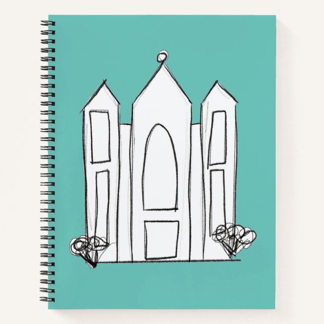 Carnet Temple mormon simple moderne de Salt Lake City LDS (Devant)