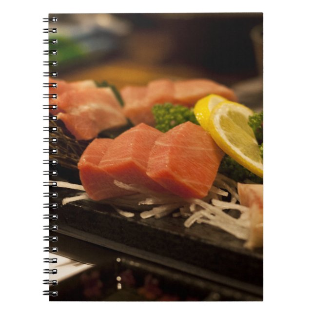 Carnet Temps de Sushi Thon Thon Fête Nourriture de Poisso (Devant)