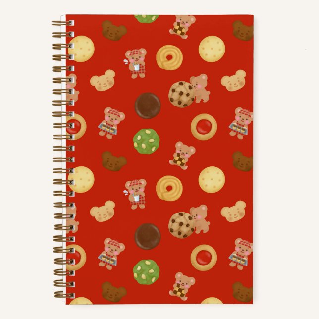 Carnet Temps des cookies nounours rouge (Recto)
