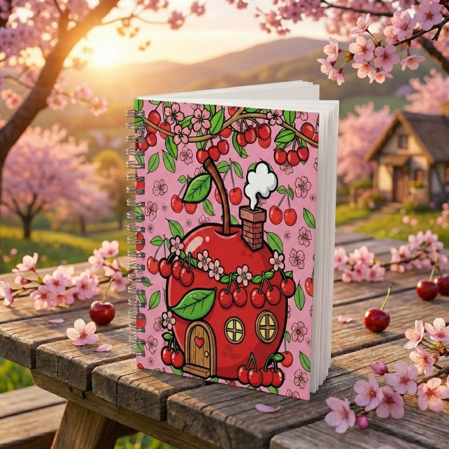 Carnet Tendance Rouge Cerise Mignonne Féminine Kawaii Est (Créateur téléchargé)