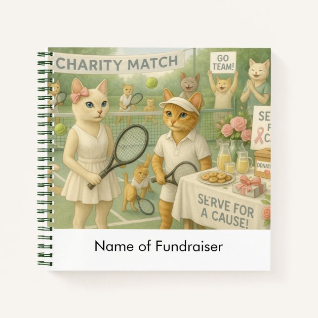 Carnet Tennis Fund Raiser pour les Amoureux de les chats (Devant)