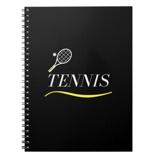 Carnet Tennis Mot simple et raquette souligné Classy (Devant)