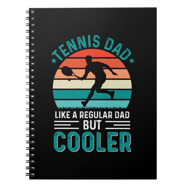 Carnet Tennis Papa Retro Sunset (Devant)