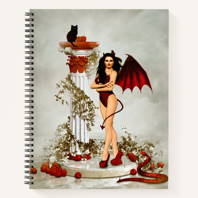 Carnet Tentation de fille diabolique gothique (Devant)