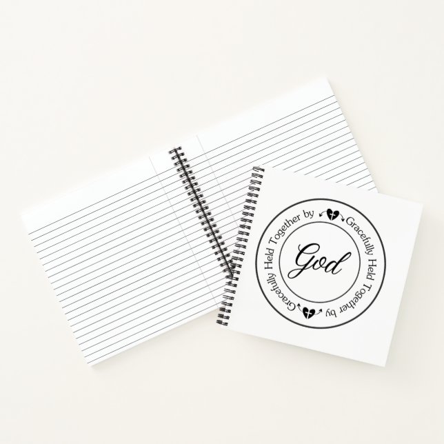 Carnet Tenue avec grâce par Dieu  (Intérieur)