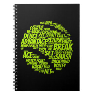 Carnet Termes Tennis Joueur De Tennis Jouer Tennis Ball