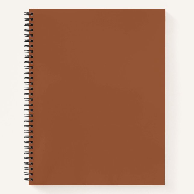 Carnet Terracotta Burnt Orange couleur solide (Devant)