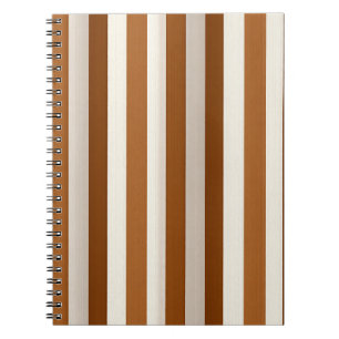 Carnet Terracotta Chaude et Rayure Verticale Crème
