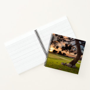 Carnet Terrain de golf au coucher du soleil