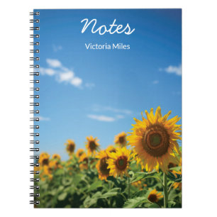 Carnet Terrain de tournesol