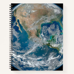 Carnet Terre Pleine Montrant L'Amérique Du Nord Et Le Mex