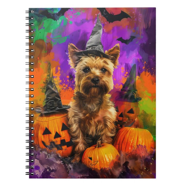 Carnet Terrier Cairn Épouvantable Chien Sorcière Hallowee (Devant)