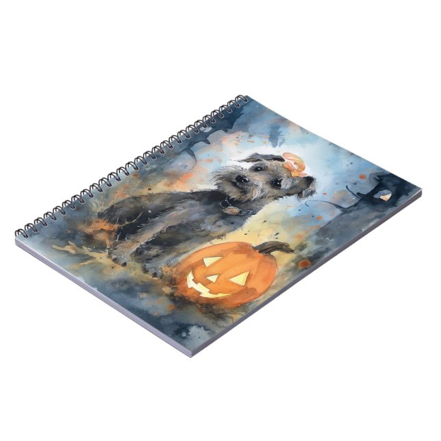 Carnet Terrier de la baie de Chesapeake Halloween avec ci (Côté gauche)