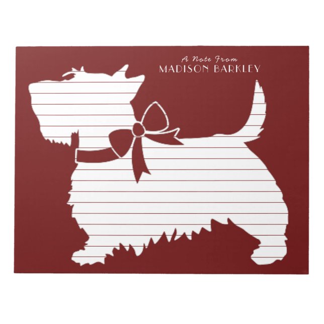 Carnet Terrier écossais Chien Scotty Chiots Scotti (Devant)
