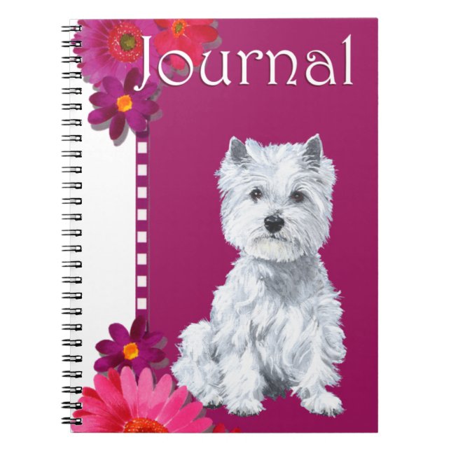 Carnet Terrier West Highland Blanc NOTES (Devant)