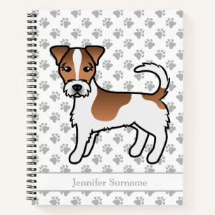 Carnet Tervier Jack Russell Terrier à poil dur Brun & Nom