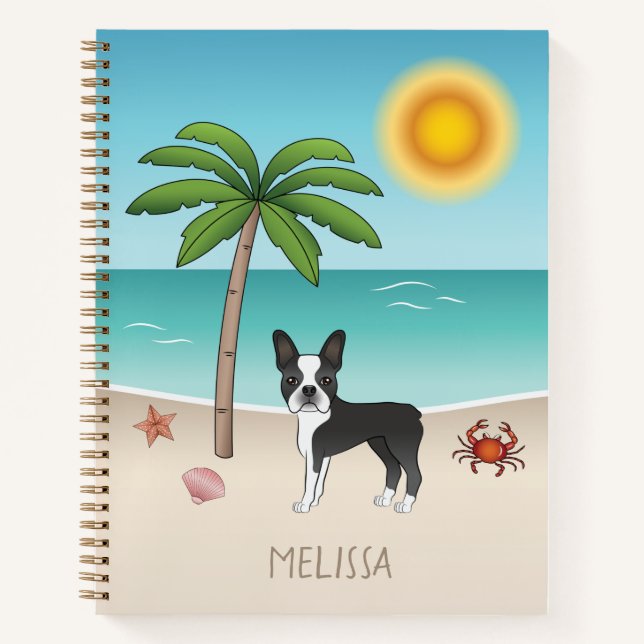 Carnet Tervueren noir à la plage tropicale estivale (Devant)