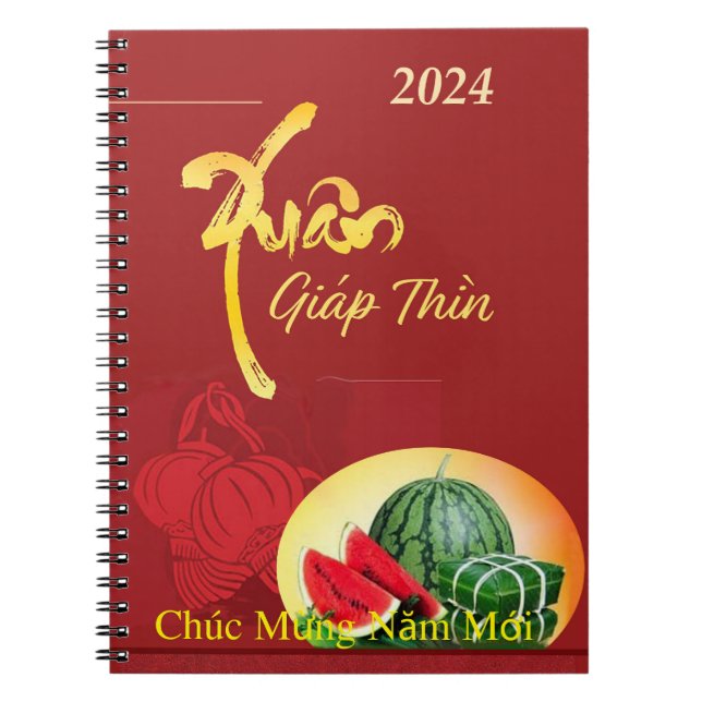 Carnet Tet Chuc Mung Nam Moi Bonne Année Xuan 2024 (Devant)