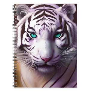 Carnet Tête blanche de tigre aux yeux métissants