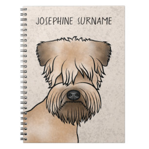 Carnet Tête de chien mignon Terrier Irlandais à poil doux