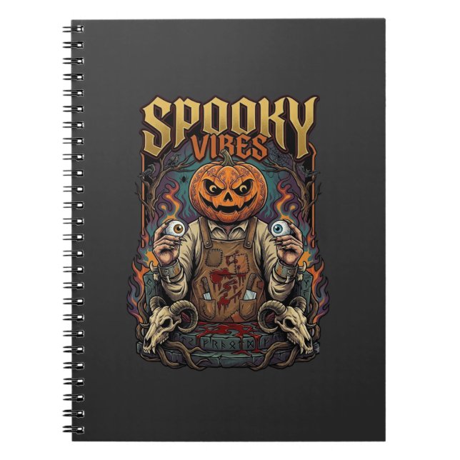 Carnet Tête de citrouille d'Halloween de Vires effrayants (Devant)