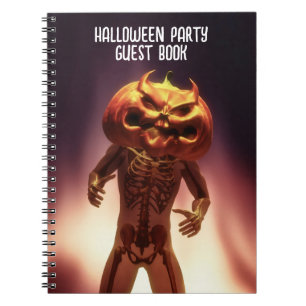 Carnet Tête de citrouille effrayante. Fête d'Halloween