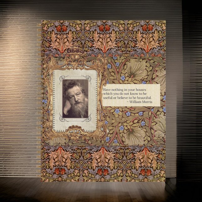 CARNET TÊTE DE SERPENT FLEURIE WILLIAM MORRIS (Créateur téléchargé)