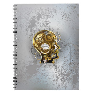 Carnet Tête de Steampunk avec manomètre