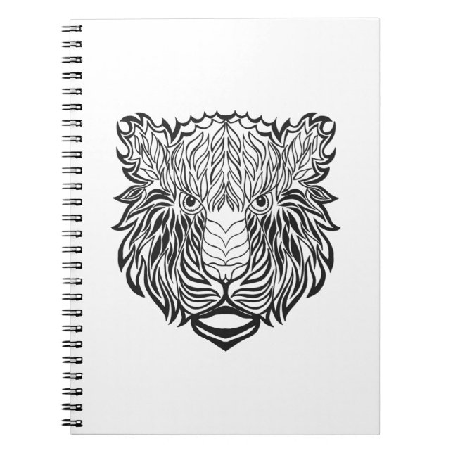 Carnet Tête de tigre de style (Devant)